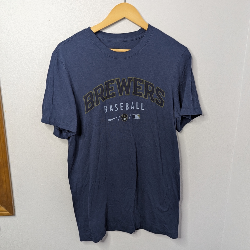 Nike Milwaukee Brewers Baseball Tee, Genuine MLB Merch, Size Small‎